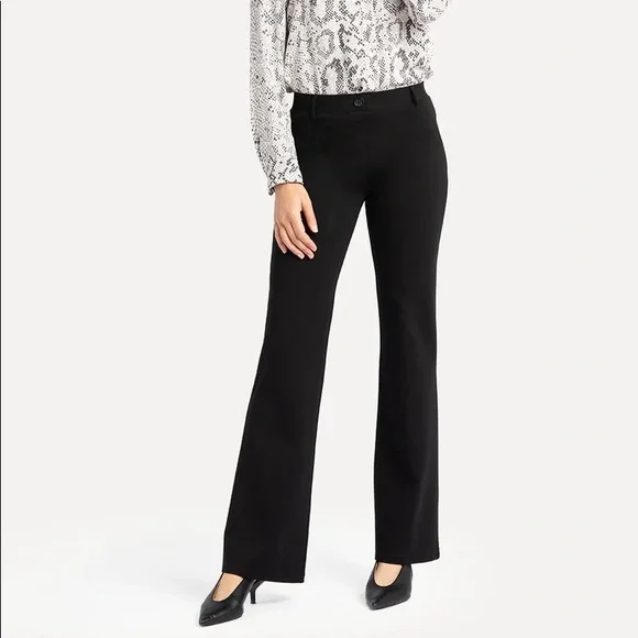 Betabrand Boot-Cut Classic Dress Pant Yoga Pants (Black) - Picture 1 of 12
